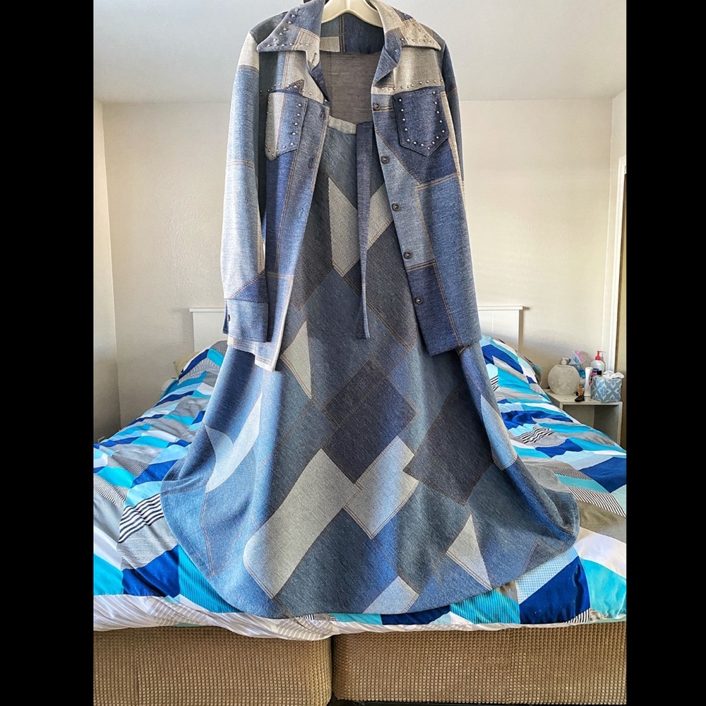 Vintage Copley Square Ltd patchy suit set